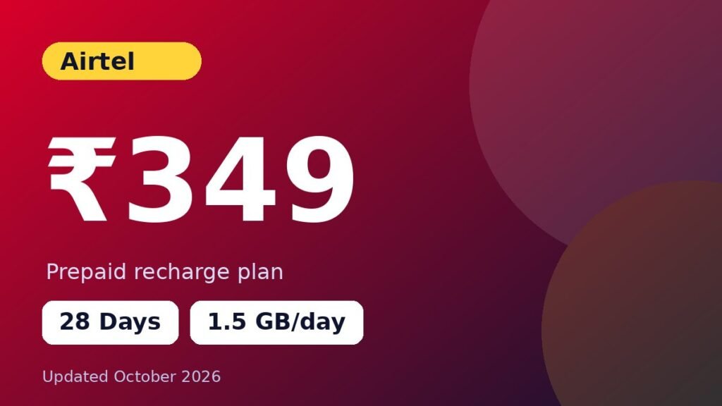Airtel ₹349 recharge plan