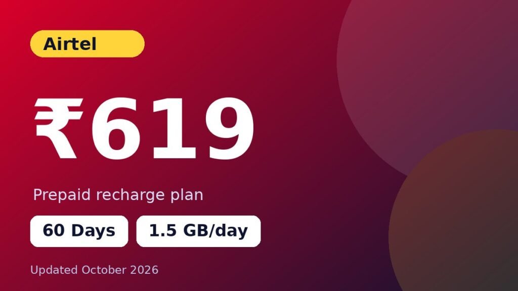 Airtel ₹619 recharge plan