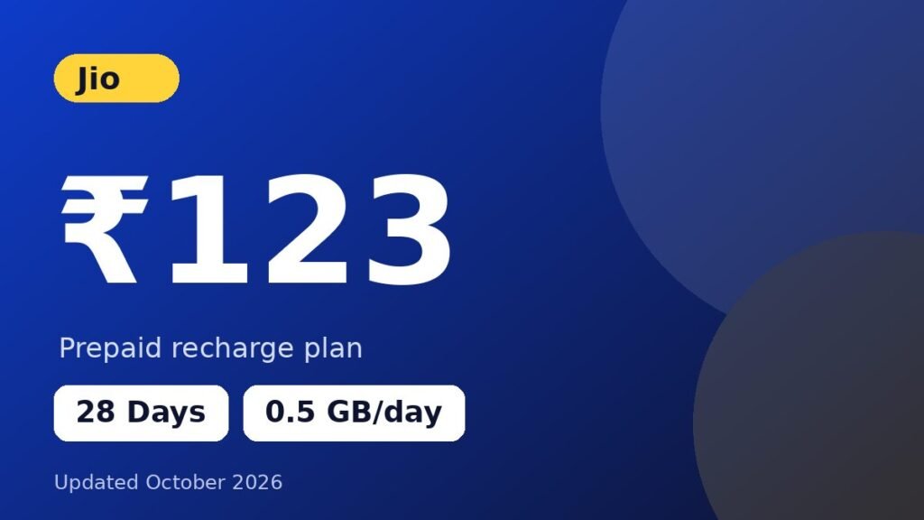 Jio ₹123 recharge plan