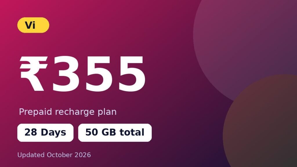 Vi ₹355 recharge plan