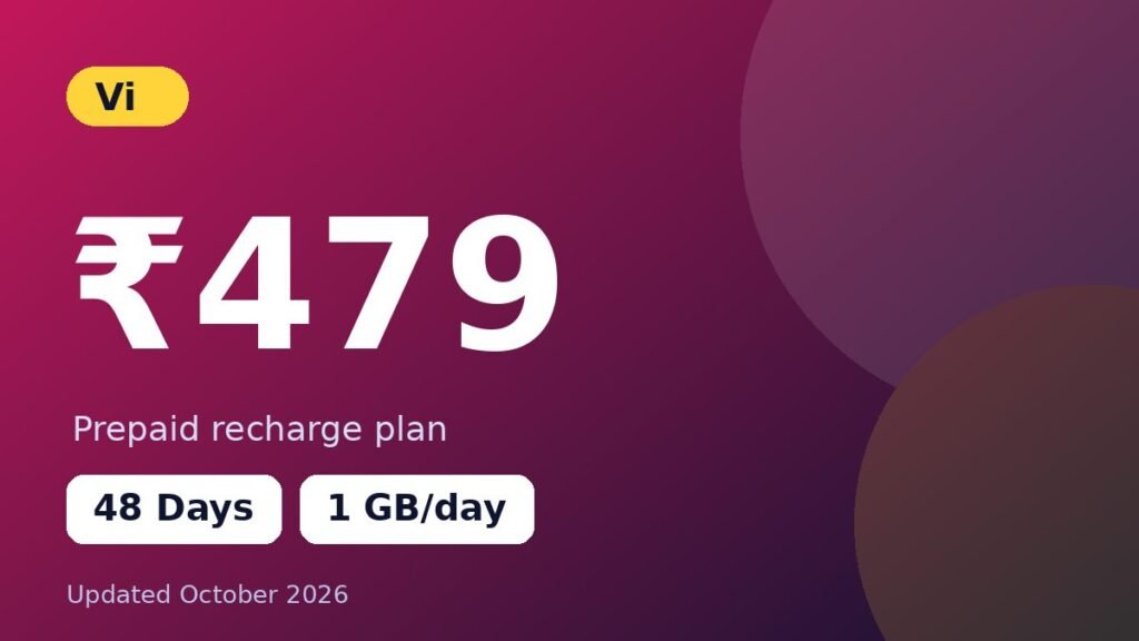 Vi ₹479 recharge plan